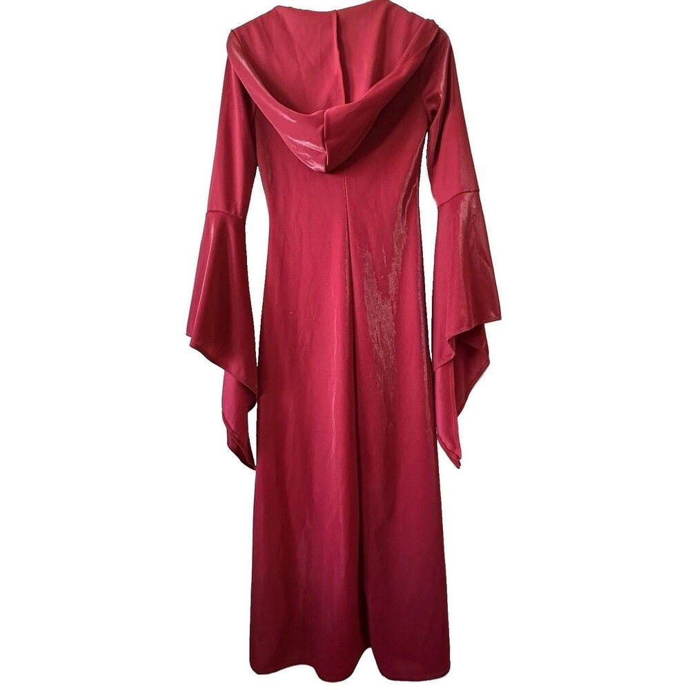 California Costumes Crimson Robe Hooded Dress Gown Medium S Halloween Sorceress - Picture 8 of 12